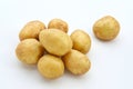 A pile of fresh organic baby potatoes. Royalty Free Stock Photo