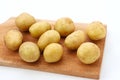 A pile of fresh organic baby potatoes. Royalty Free Stock Photo