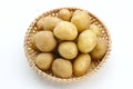 A pile of fresh organic baby potatoes. Royalty Free Stock Photo