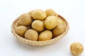 A pile of fresh organic baby potatoes. Royalty Free Stock Photo