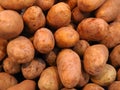 Pile of fresh organic potatoes at a vegetable market Royalty Free Stock Photo