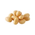 a pile of fresh potatoes cut out isolated white background with clipping path Royalty Free Stock Photo