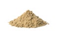 Pile of fresh pumpkin seed flour on white Royalty Free Stock Photo