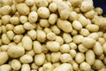 Pile of fresh, raw potatoes, textured background Royalty Free Stock Photo