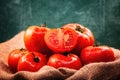 Pile of fresh ripe organic tomato Royalty Free Stock Photo