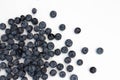 pile of freshly blueberries isolated on white Royalty Free Stock Photo