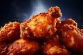 A pile of fried chicken with a lot of seasoning on top Royalty Free Stock Photo