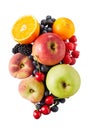 Pile of fruit including apples and peaches Royalty Free Stock Photo