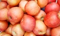 Pile of Fuji apples in the close-up look Royalty Free Stock Photo