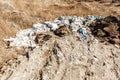 Pile of garbage in the field, environmental pollutio. global warming. Abakan, Russia-April, 10, 2020 Royalty Free Stock Photo