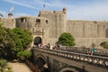 Pile gate and city walls. Dubrovnik. Croatia Royalty Free Stock Photo