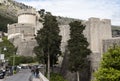 Pile Gate, entrance through the stone wall, to the old town of Dubrovnik, Croatia Royalty Free Stock Photo