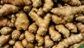 A pile of ginger root