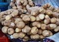 A pile of ginger sold at Asian market Royalty Free Stock Photo