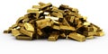 Pile of gold bars Royalty Free Stock Photo