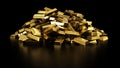 Pile of gold bars