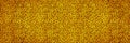 Pile of gold bitcoins panoramic banner background