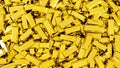 Pile of gold bullion background Royalty Free Stock Photo