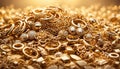 Pile of gold jewelry Royalty Free Stock Photo