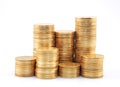 Pile of golden coins Royalty Free Stock Photo
