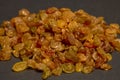 pile of golden raisins Royalty Free Stock Photo