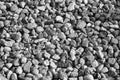 Pile of gravel stones in black and white Royalty Free Stock Photo