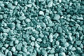 Pile of gravel stones in cyan tone Royalty Free Stock Photo