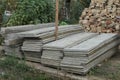 Pile of gray concrete slabs and blocks Royalty Free Stock Photo