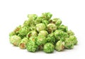Pile of Green Candy Coated Popcorn Royalty Free Stock Photo