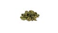 Cardamom or Elaichi pods isolated on white background. Green cardamon seeds Royalty Free Stock Photo