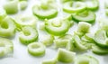 A pile of green celery sticks Royalty Free Stock Photo