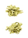 Pile of green fettucce pasta isolated Royalty Free Stock Photo