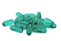 Pile of green gel pills