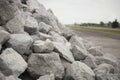 Pile of Grey Bolder Rocks Royalty Free Stock Photo
