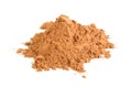 Pile of Ground Cassia Cinnamon on White Background