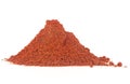 Pile of ground chilli red pepper isolated on white background Royalty Free Stock Photo