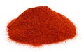 Pile of ground paprika on white background Royalty Free Stock Photo