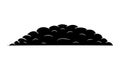 Pile of ground silhouette vector symbol icon design.