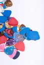 Pile of guitar and bas picks Royalty Free Stock Photo