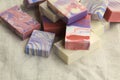 Pile of handmade soap Royalty Free Stock Photo