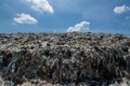 A pile of hard-to-decompose plastic waste. Environmental issues in India, Royalty Free Stock Photo