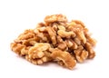 Pile of Healthy Walnuts on a White Background Royalty Free Stock Photo