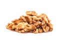 Pile of Healthy Walnuts on a White Background Royalty Free Stock Photo