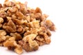 Pile of Healthy Walnuts on a White Background Royalty Free Stock Photo