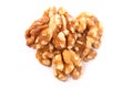 Pile of Healthy Walnuts on a White Background Royalty Free Stock Photo