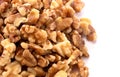 Pile of Healthy Walnuts on a White Background Royalty Free Stock Photo