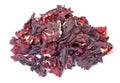 Pile of Hibiscus tea isolated on wite Royalty Free Stock Photo