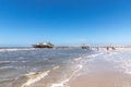 Pile hives on the beach at Sankt Peter Ording Royalty Free Stock Photo