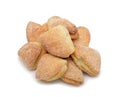 Pile of homemade biscuit, isolated Royalty Free Stock Photo