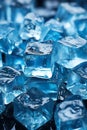 A pile of ice cubes sitting on top of a table. Digital image. Royalty Free Stock Photo
